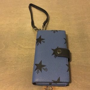 Coach blue star print wallet wristlet